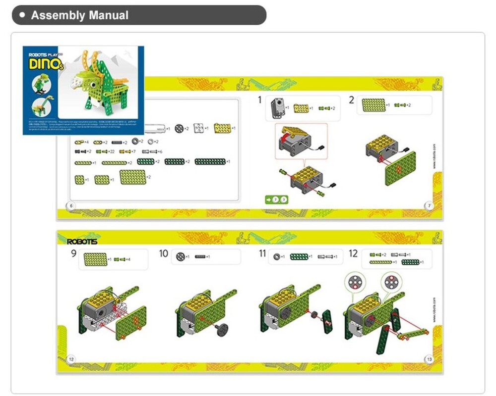 Учебен конструктор Комплект за роботика Robotis PLAY 300 DINOs 13