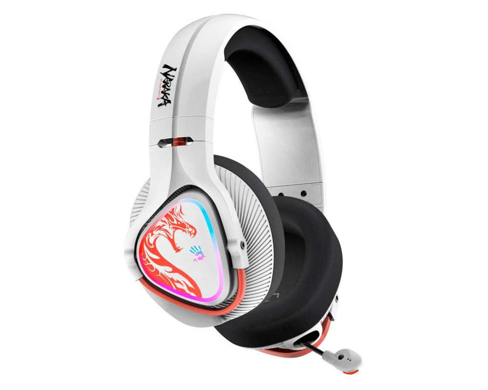 Слушалки Геймърски слушалки A4TECH Bloody MR720 Naraka, RGB, Bluetooth + USB, Бели 4