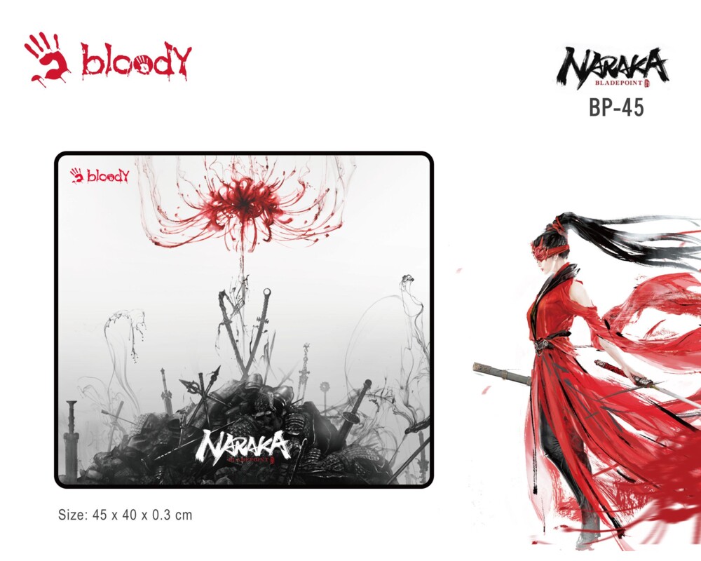 Пад за мишка Геймърски A4 Bloody BP-45 Naraka, M размер, 450 x 500 x 3mm 4