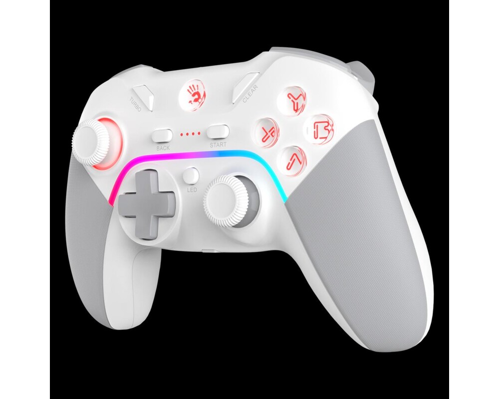 Джойстици и Геймпадове Геймърски контролер A4tech Bloody GPW70, Жичен и безжичен, RGB, Бял 3