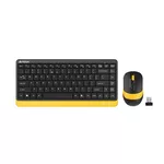 <span>Клавиатура</span> Комплект клавиатура и мишка A4TECH Fstyler FG1110, Безжичен, Черен/Жълт <span class='catalog-num-in-name'>FG1110-BEE</span> - 
