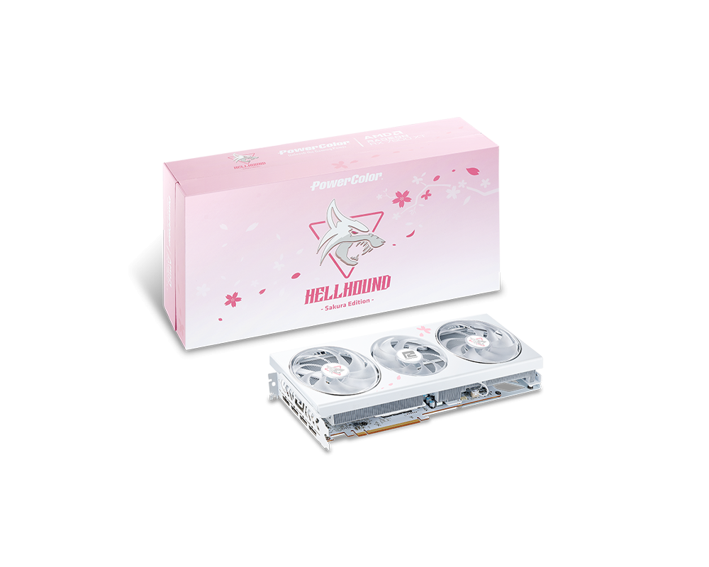 Видеокарта PowerColor RX 7800 XT Hellhound Sakura Limited 7