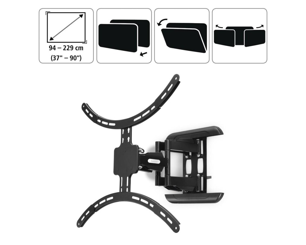 Стойка за TV Hama FULLMOTION, 229 см (90") до 50 кг, напълно мобилна, 220837 5