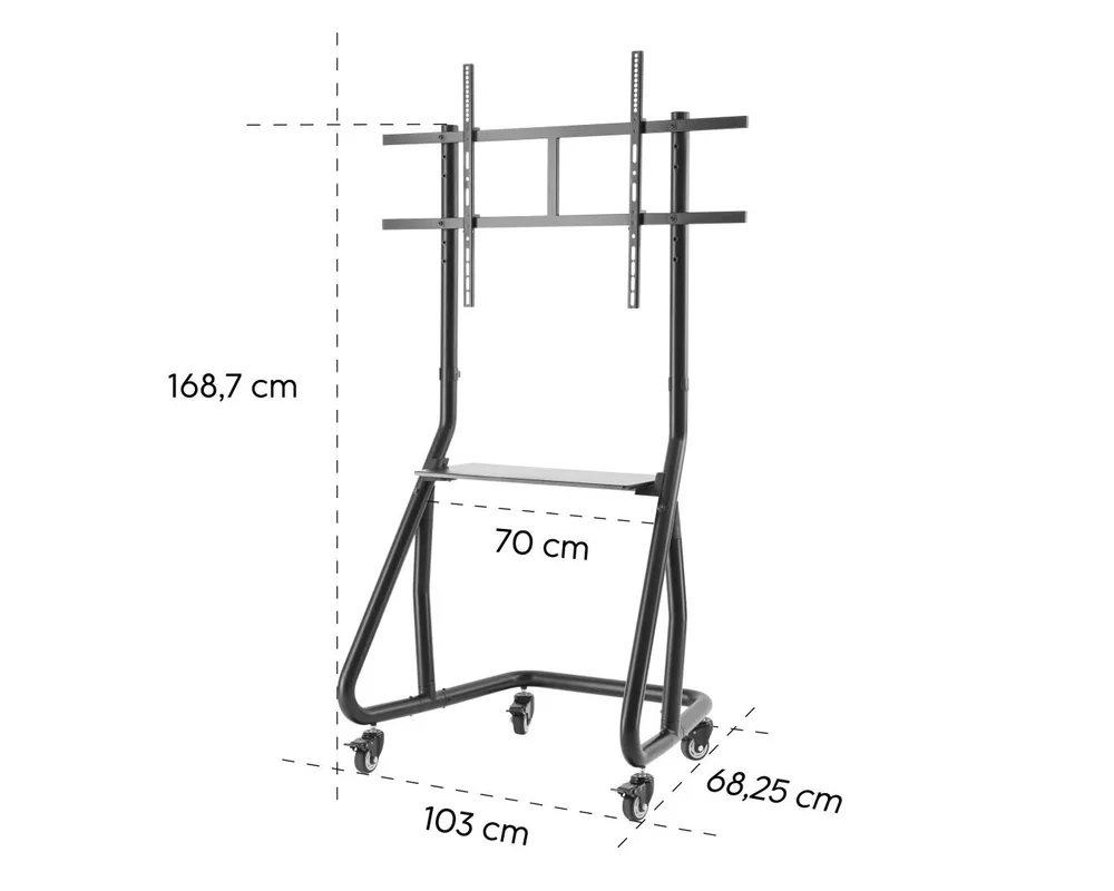 Стойка Метална стойка за TV, Trolley, 254 см (100"), 220875 10