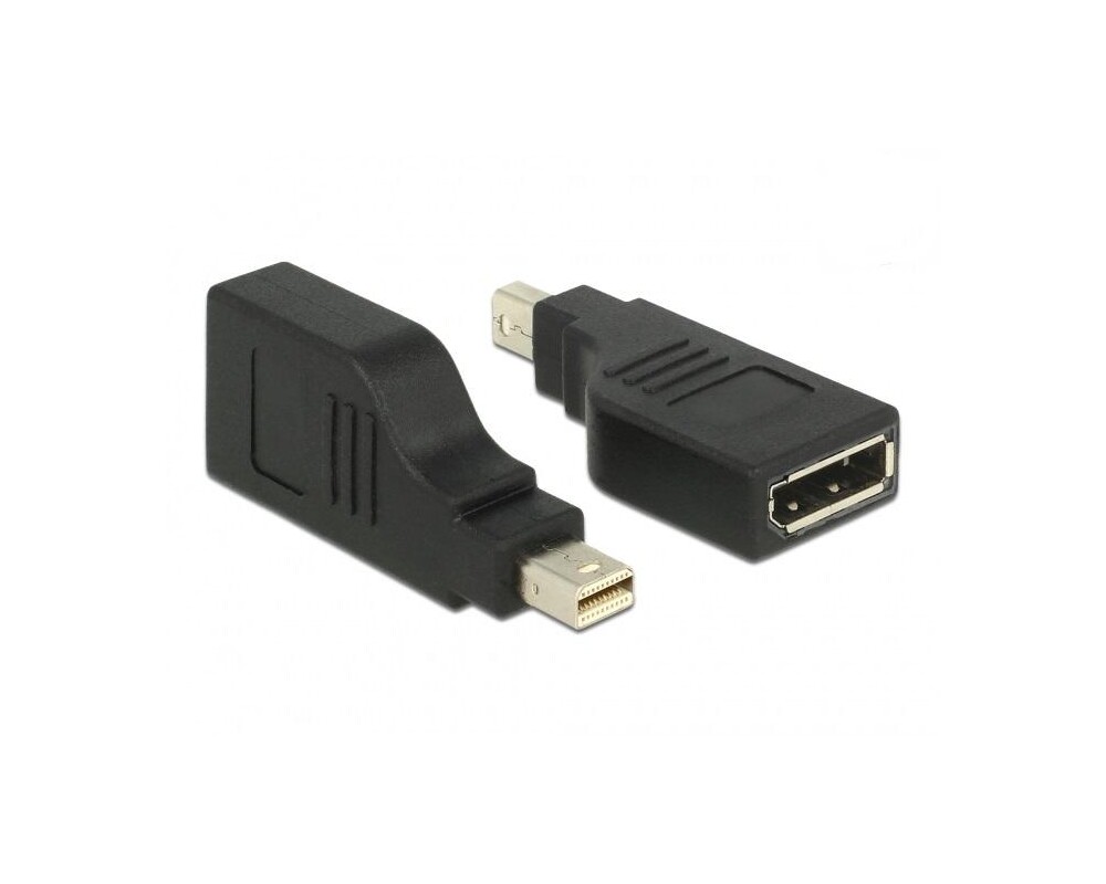 Адаптери Delock, mini DisplayPort 1.2 мъжко - DisplayPort женско, 4K, 90° 3