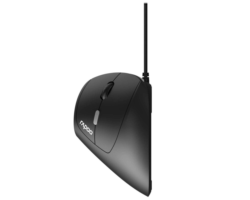 Мишка Вертикална ергономична мишка RAPOO EV200, С кабел, Черна 3