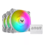 Вентилатор Комплект Вентилатори 3в1 ASUS TUF GAMING TF120 WHITE EDITION, 120mm, 1900 rpm, ARGB 2