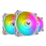 <span>Вентилатор</span> Комплект Вентилатори 3в1 ASUS TUF GAMING TF120 WHITE EDITION, 120mm, 1900 rpm, ARGB <span class='catalog-num-in-name'>TUF-TF120-3IN1-W</span> - 