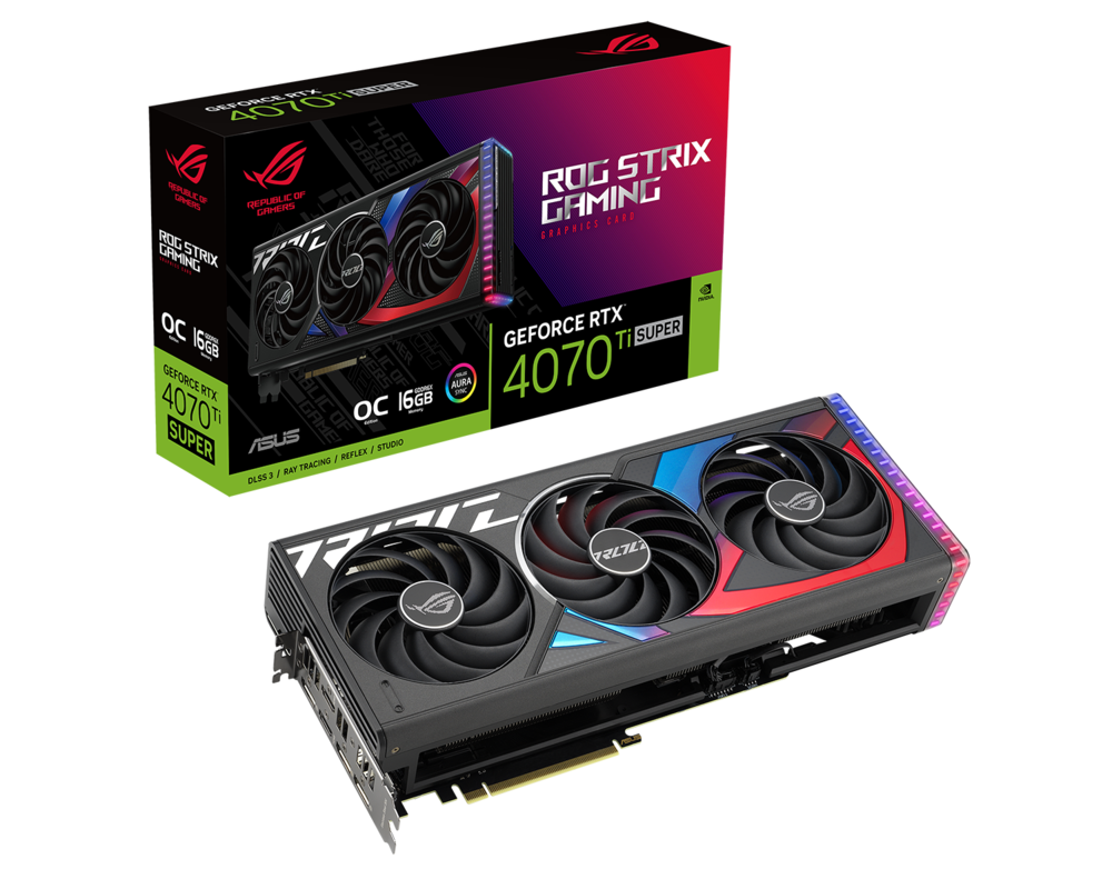Видеокарта ASUS ROG STRIX RTX 4070 TI SUPER OC 12
