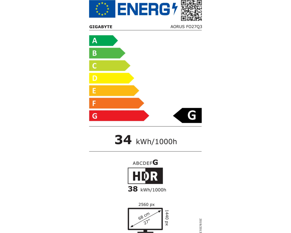 Монитор GIGABYTE AORUS FO27Q3 QD-OLED 12