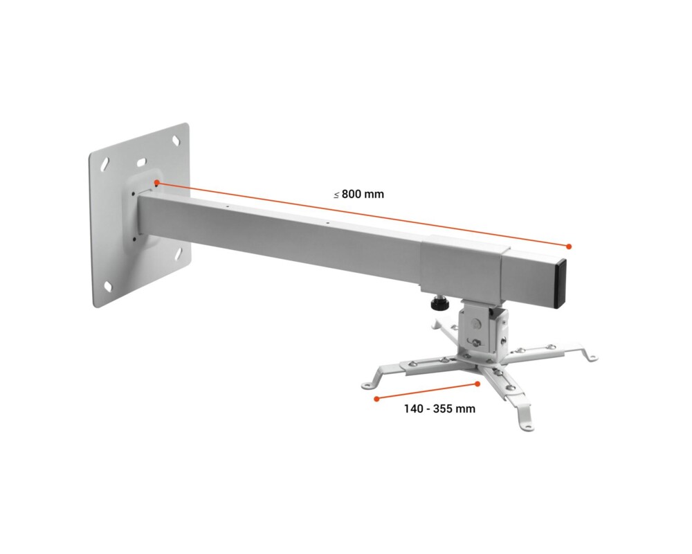 Стойка за стена Celexon Multicel WM800, до 15 кг, регулируема, бял 3