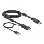 <span>Кабел</span> Delock HDMI мъжко - DisplayPort USB мъжко, 4K 30 Hz, 3 м, Черен <span class='catalog-num-in-name'>DELOCK-85965</span> - 