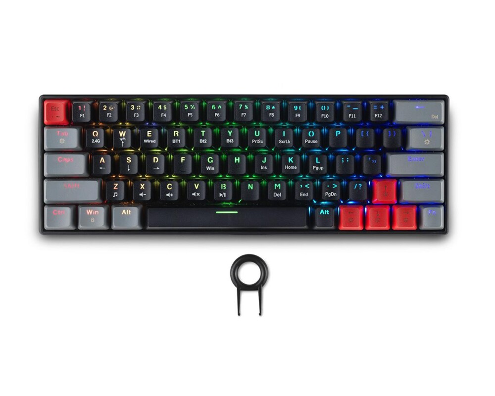 Клавиатура Геймърска безжична клавиатура Spartan Gear Pegasus 2 RGB Black/Grey 2