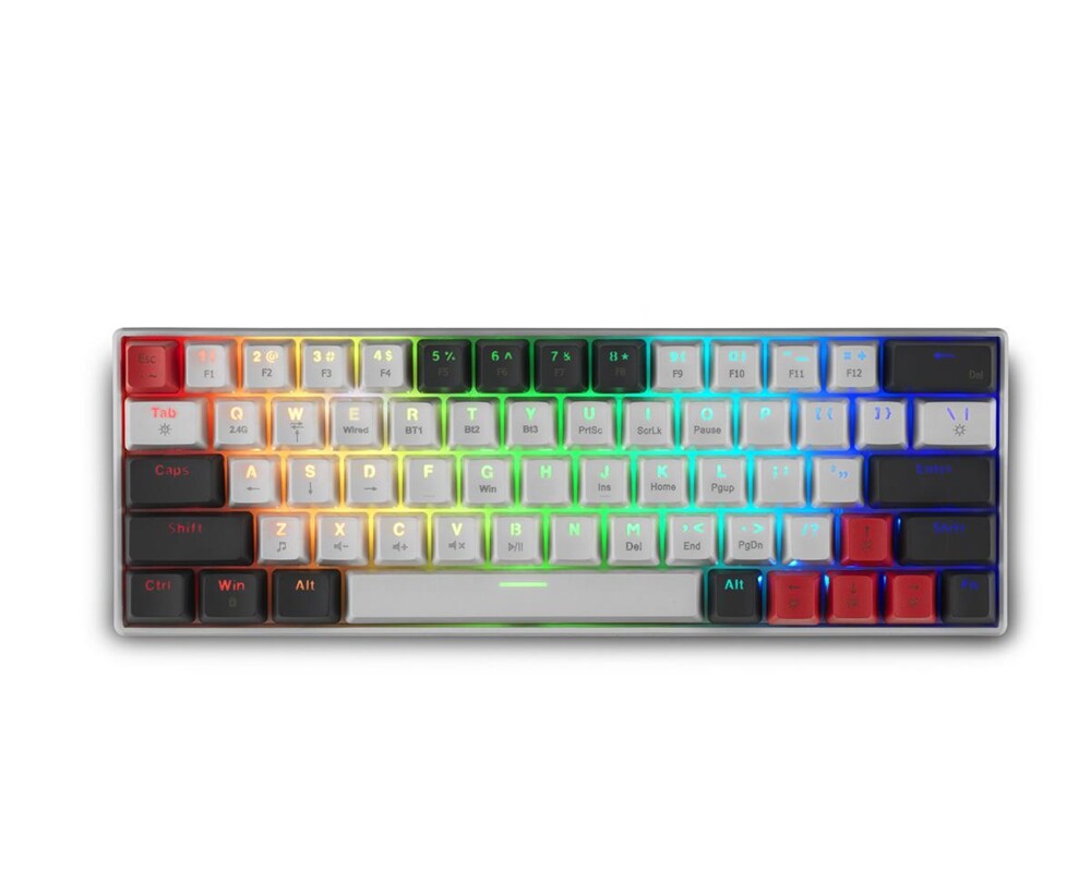Клавиатура Геймърска безжична клавиатура Spartan Gear Pegasus 2 RGB White/Grey 2