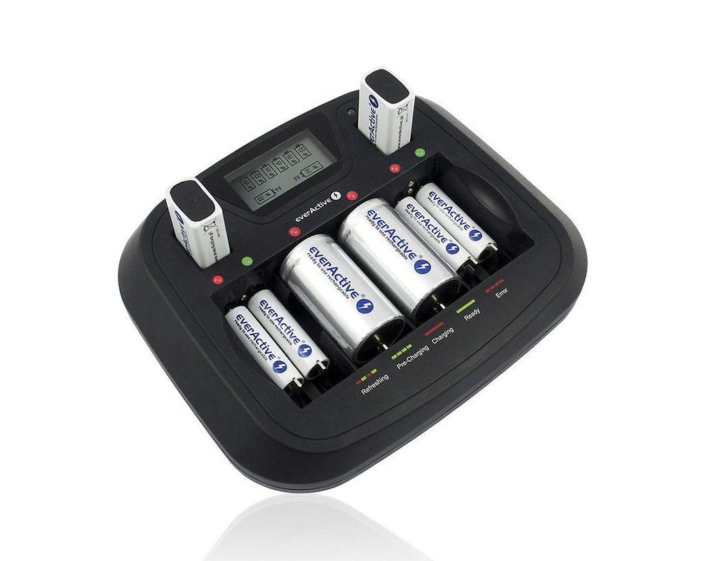 Зарядно  Universal Charger  NIMH R6,03,14,20,22 с микропроцесор NC900U  EVERACTIVE 3