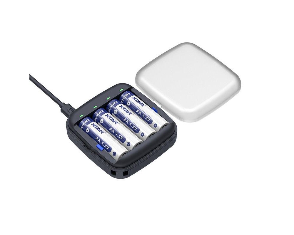 Зарядно  XTAR ET4S, USB MICRO, Charger, LiIon & NIMH, AA, AAA 1,5V  с 4 гнезда 2