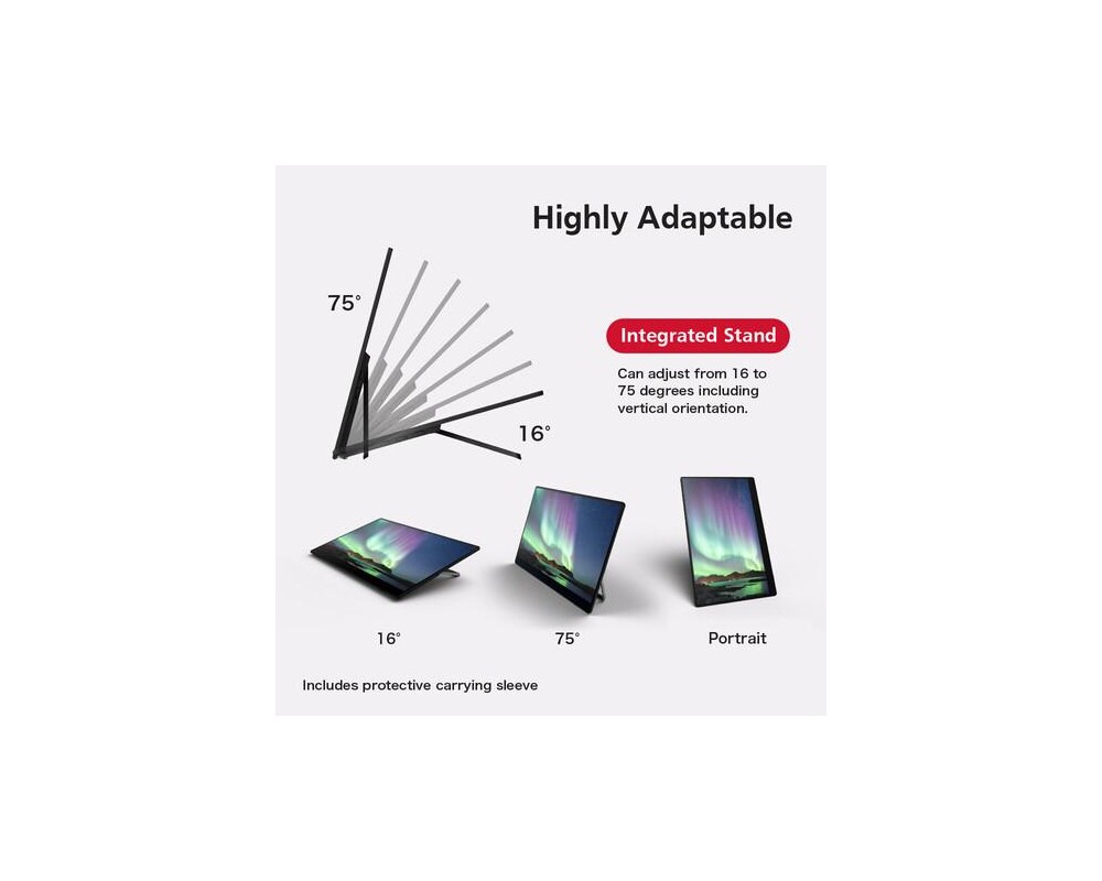 Монитор Преносим тъч монитор RICOH 150BW, OLED, 15.6", 715 г, USB-C, Li-Ion 3740mAh 9