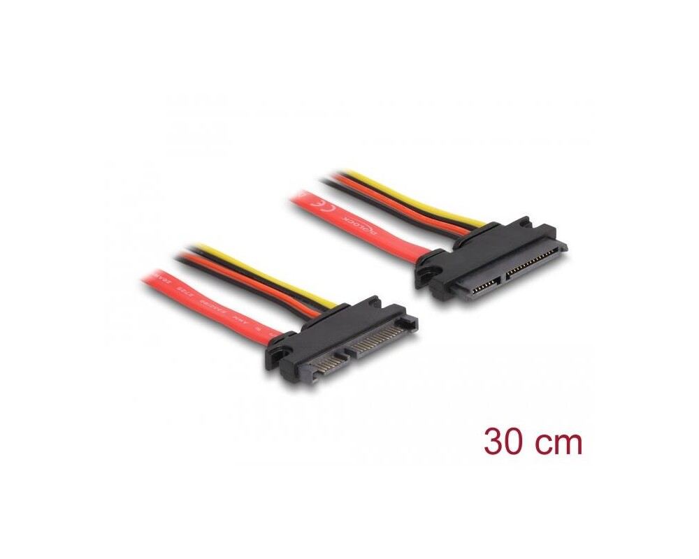 Кабел DeLock SATA 6 Gb/s 22 pin plug - SATA 22 pin (5 V + 12 V), 30 cm 2