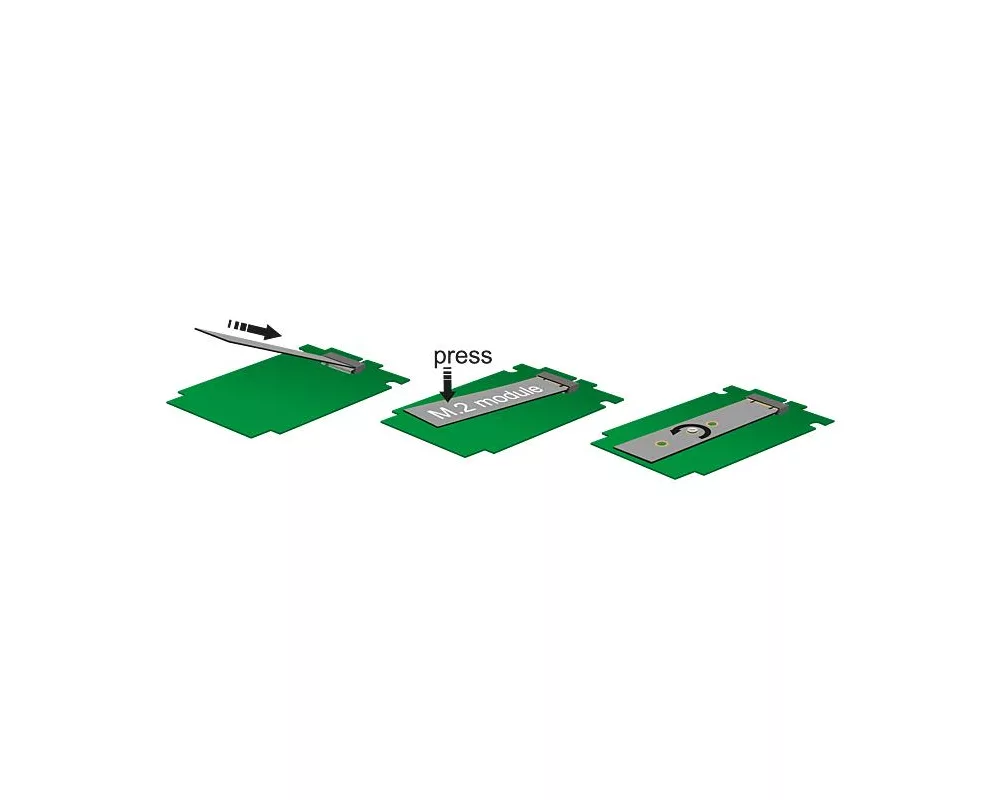 Контролер Карта Delock PCI Express x1 - 2 x internal M.2 Key B 110 mm 5