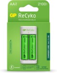 <span>Зарядно</span>  GP BATTERIES E211 + 2 * 2100mAh AA, За 2 броя, NiMH <span class='catalog-num-in-name'>GP-C-E211-2AA-2100</span> - 