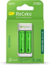   GP BATTERIES E211 + 2 * 2100mAh AA, За 2 броя, NiMH 758417 GP-C-E211-2AA-2100 на топ цена - PIC.bg