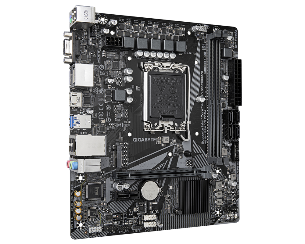 Дънна платка GIGABYTE H610M-S2H V3 DDR4, socket 1700, Micro ATX 2