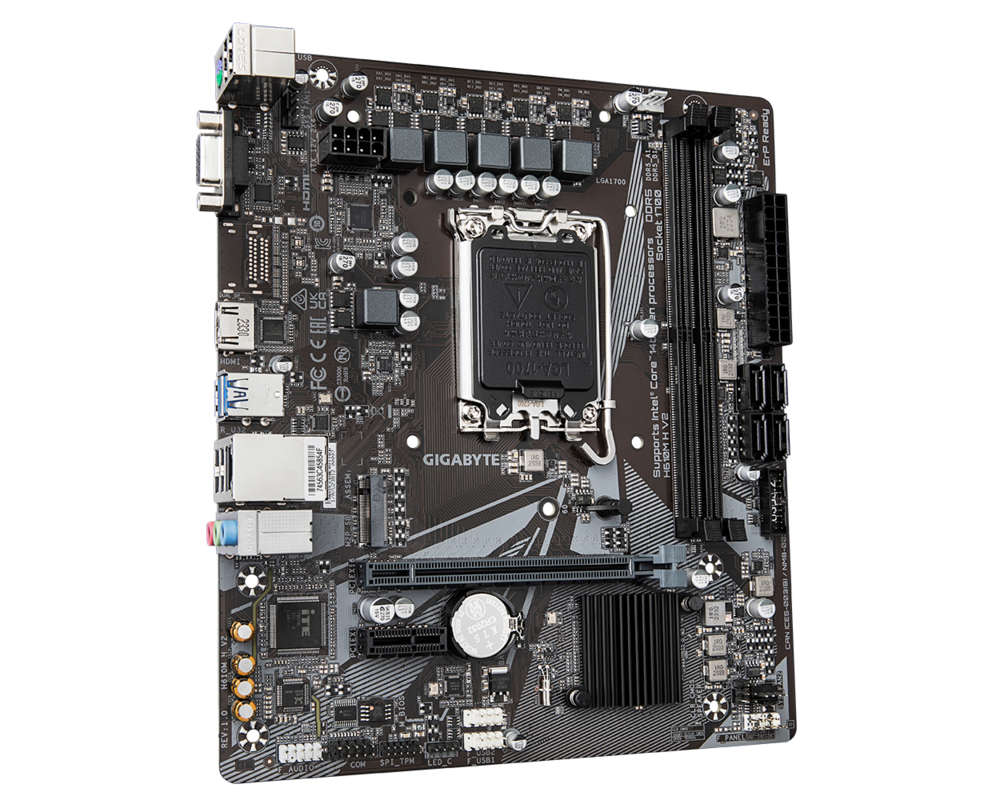 Дънна платка GIGABYTE H610M H V2 Socket 1700, DDR5 rev 1.0, Micro ATX 2