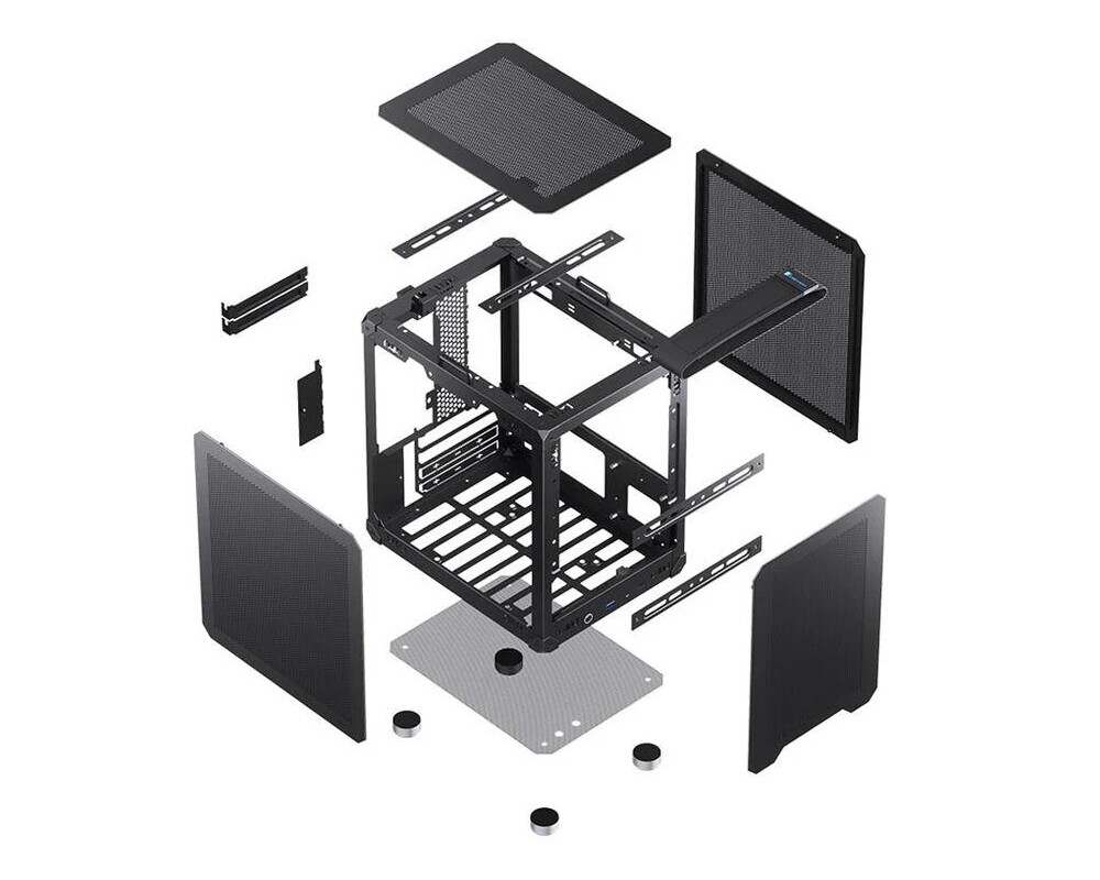 Кутия Jonsbo C6 Mesh, mATX, Black 6