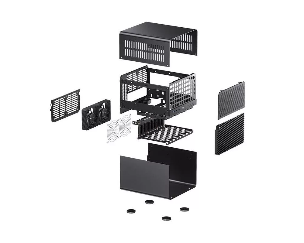 Кутия Jonsbo N3 NAS, Mini-ITX, Black 8
