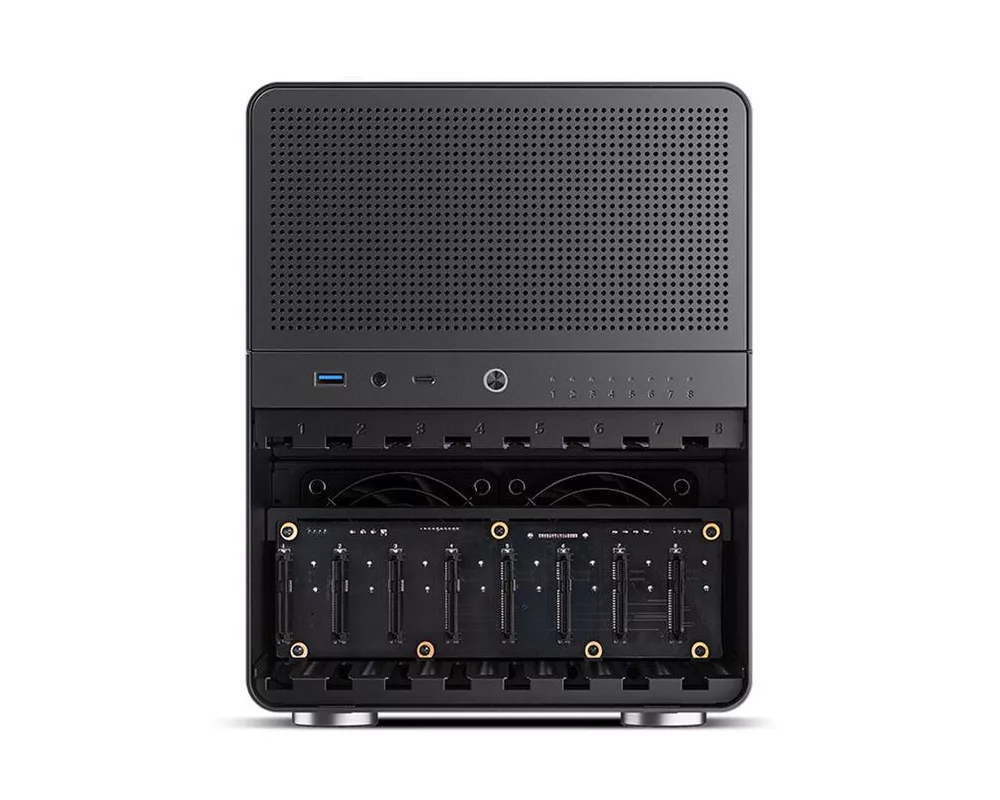 Кутия Jonsbo N3 NAS, Mini-ITX, Black 5