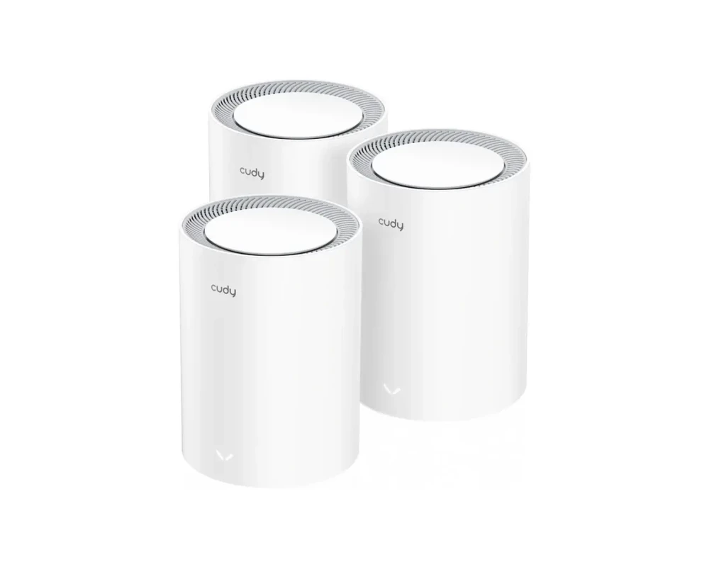 Рутер Безжична MESH система Cudy M3000, 3 броя, AX3000 Dual Band, 2.4/5 GHz, 574 - 2402 Mbps 3