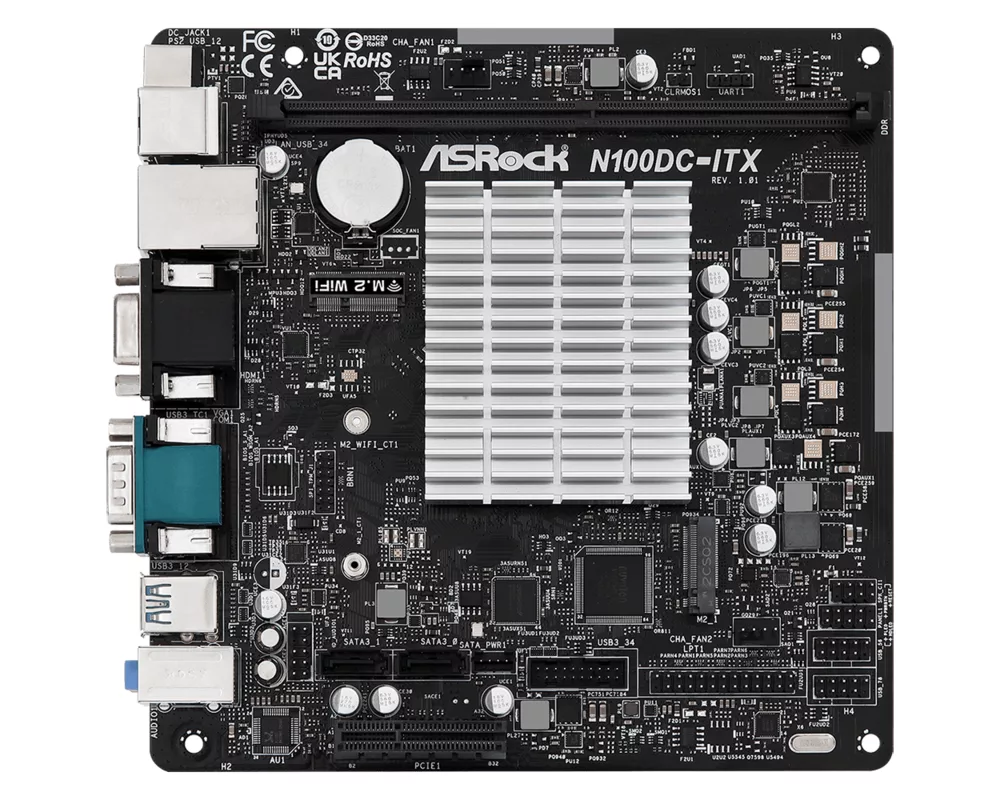 Дънна платка ASROCK N100DC-ITX, Intel® Quad-Core Processor N105, Mini-ITX 2
