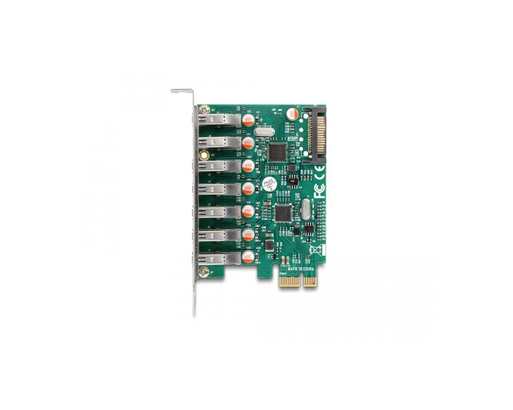 Контролер Карта PCI Express x4 Delock към 7 x external USB 5 Gbps Type-A 3