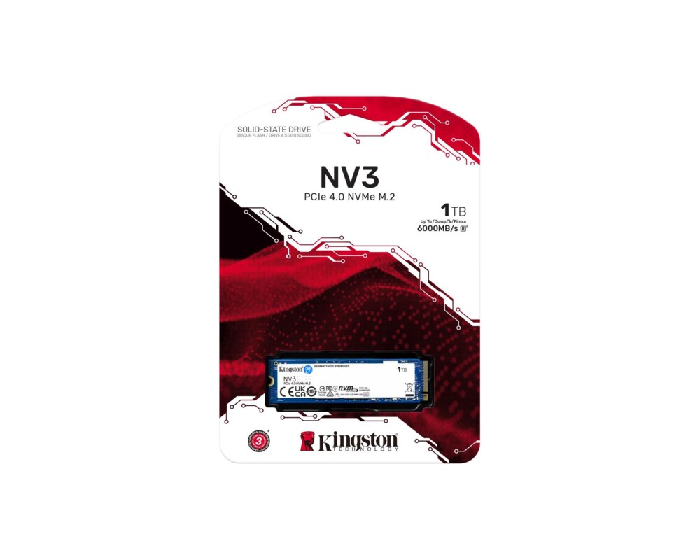 SSD 1 ТB Kingston NV3 M.2 2280 PCIe 4.0 NVMe SSD 3