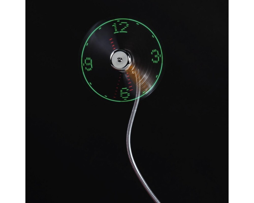 Вентилатор USB LED Вентилатор светещ, часовник, 12315 3