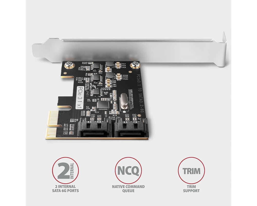 Контролер ESTILLO AXAGON PCES-SJ2, PCI-ex, За 2 бр. вътрешни SATA 6G порта 4