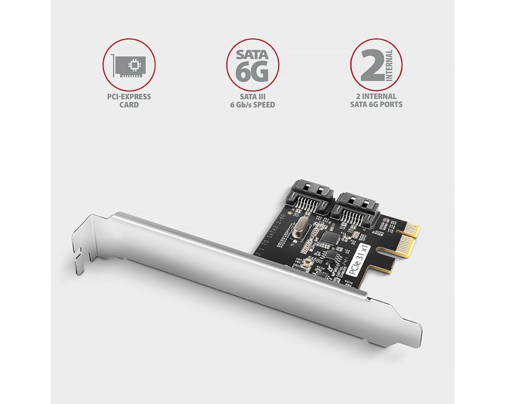 Контролер ESTILLO AXAGON PCES-SJ2, PCI-ex, За 2 бр. вътрешни SATA 6G порта 2