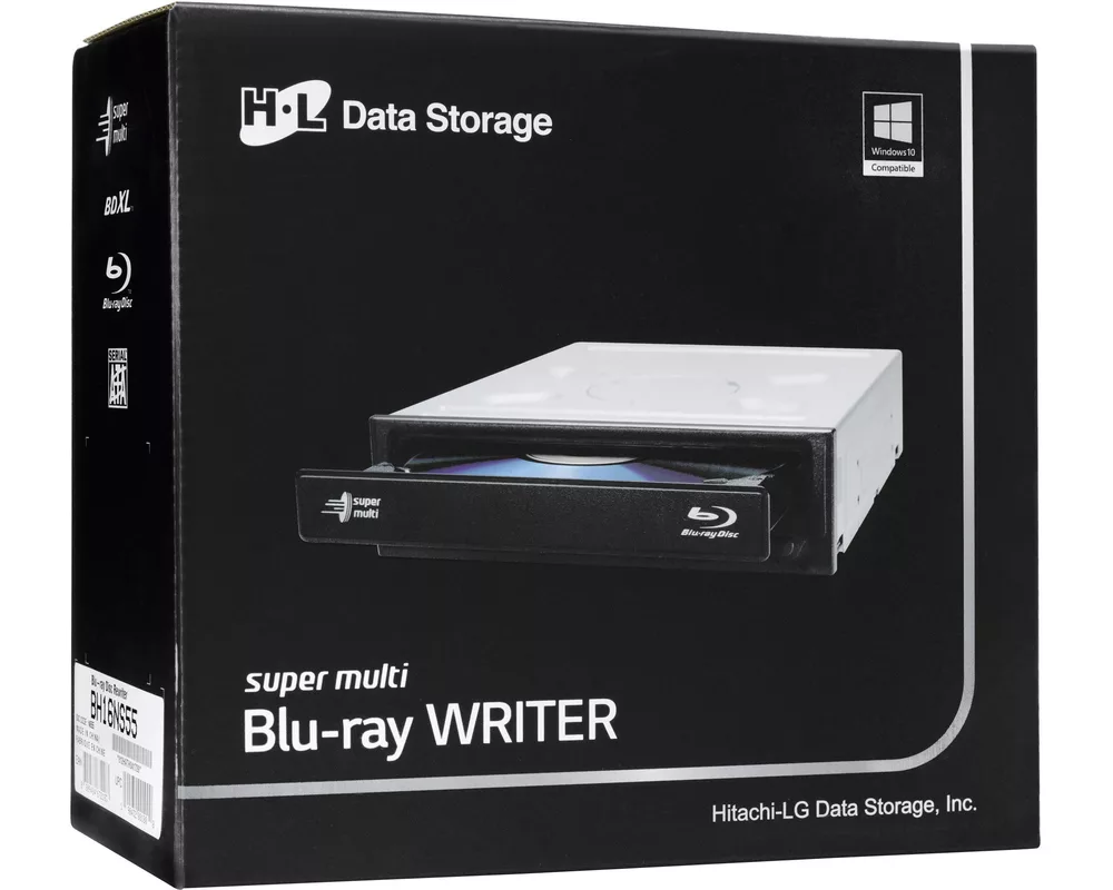 Оптично устройство Записващо устройство Blue-Ray Hitachi-LG BH16NS55, за вграждане в компютър, SATA, черен 3