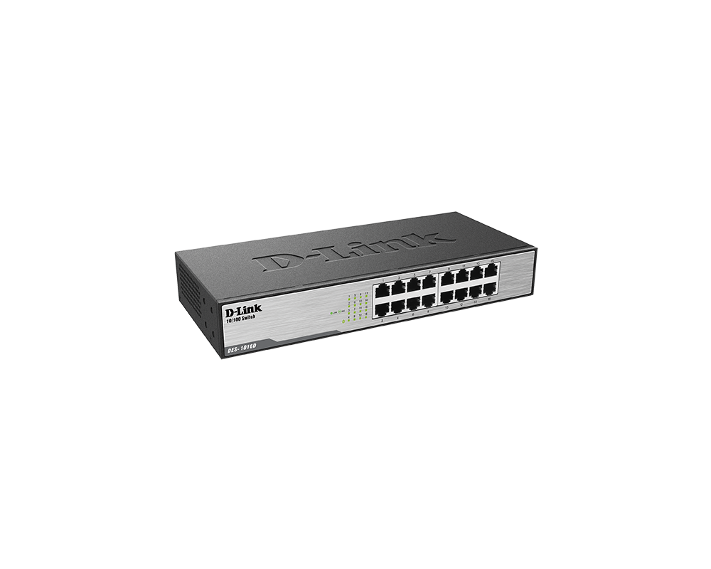 Switch (Комутатор) Суич D-Link DES-1016D/E, 16 портов 10/100, Desktop, rack mount 2