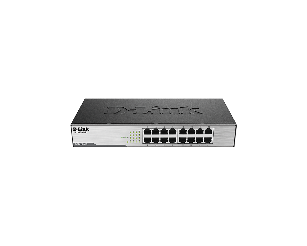 Switch (Комутатор) Суич D-Link DES-1016D/E, 16 портов 10/100, Desktop, rack mount