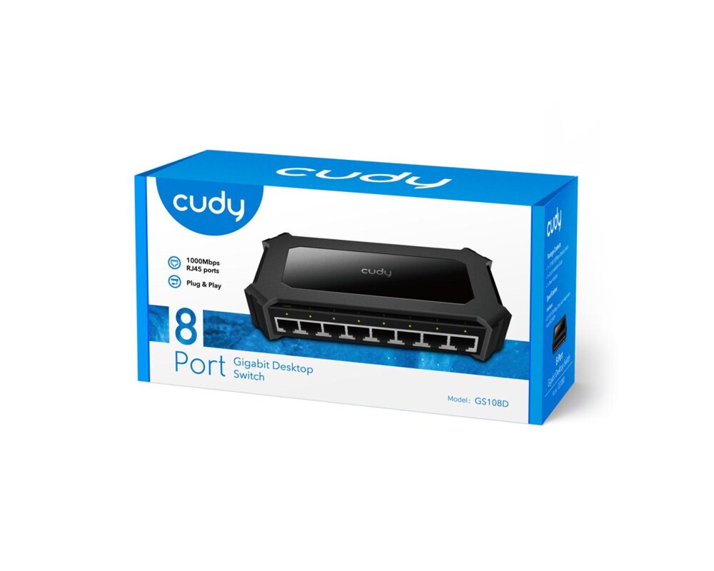 Switch (Комутатор) Суич Cudy GS108D, 8 портов, 10/100/1000, Auto-MDI/MDIX 5