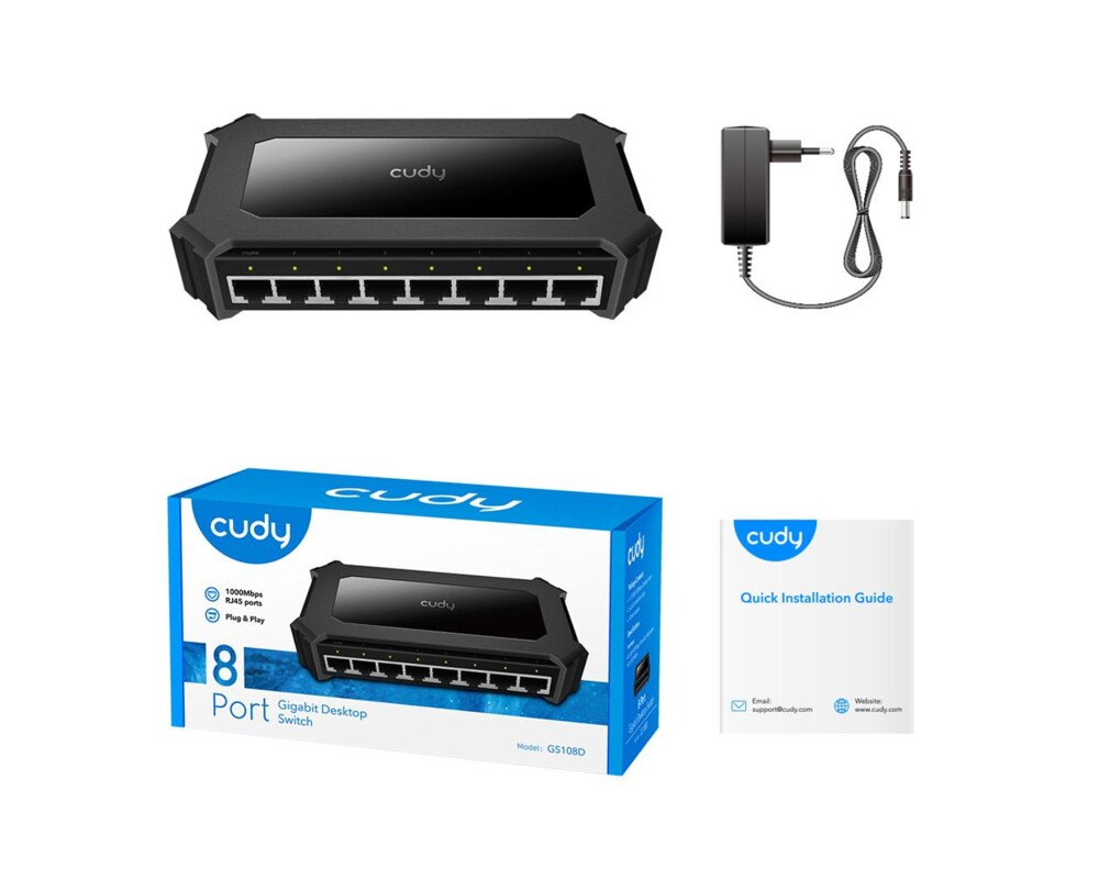 Switch (Комутатор) Суич Cudy GS108D, 8 портов, 10/100/1000, Auto-MDI/MDIX 4