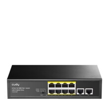  Суич Cudy FS1010P, 8 портов, 10/100, PoE+ Switch 120W, 2 x Uplink порта 766519 CUDY-SWITCH-FS1010P на топ цена - PIC.bg