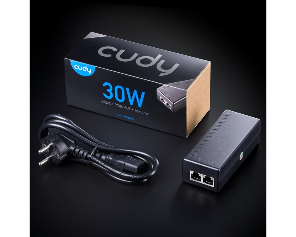 PoE адаптер PoE инжектор Cudy POE200, Gigabit PoE+/PoE, 30W, 1 x 10/100/1000Mbps 6
