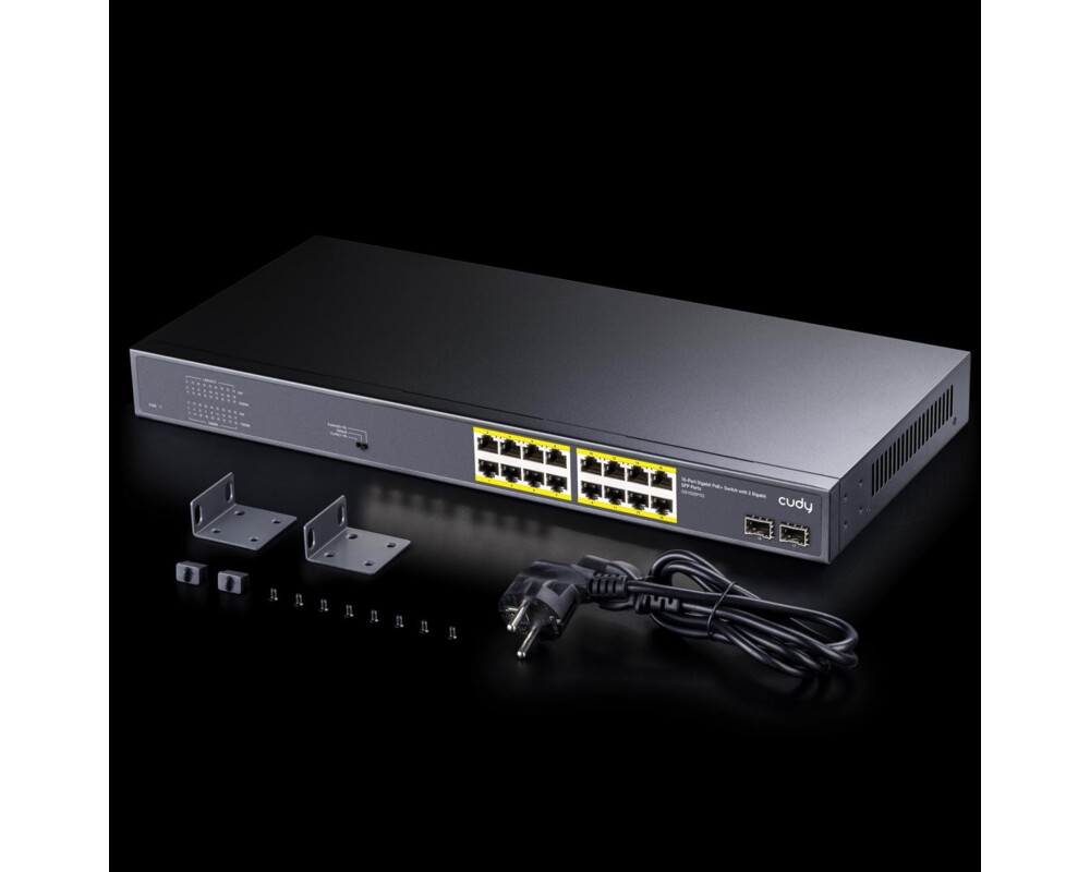 Switch (Комутатор) Суич Cudy GS1020PS2, 16 x Gigabit PoE, 2 x Gigabit SFP 4