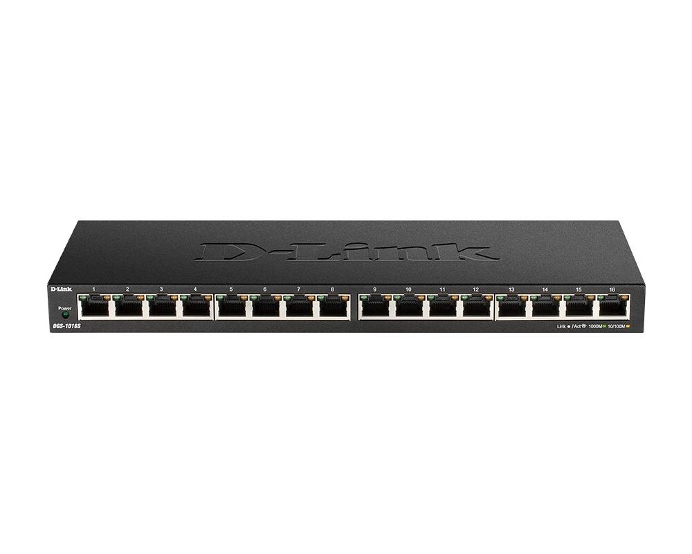 Switch (Комутатор) Суич D-Link DGS-1016S/E, 16 портов 10/100/1000, Desktop 2