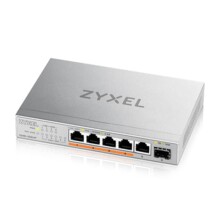  Суич ZyXEL XMG-105  5 портов 2,5Gb + 1xSFP+, 4 порта 70W PoE++, неуправляем 766536 ZYXEL-XMG-105HP на топ цена - PIC.bg