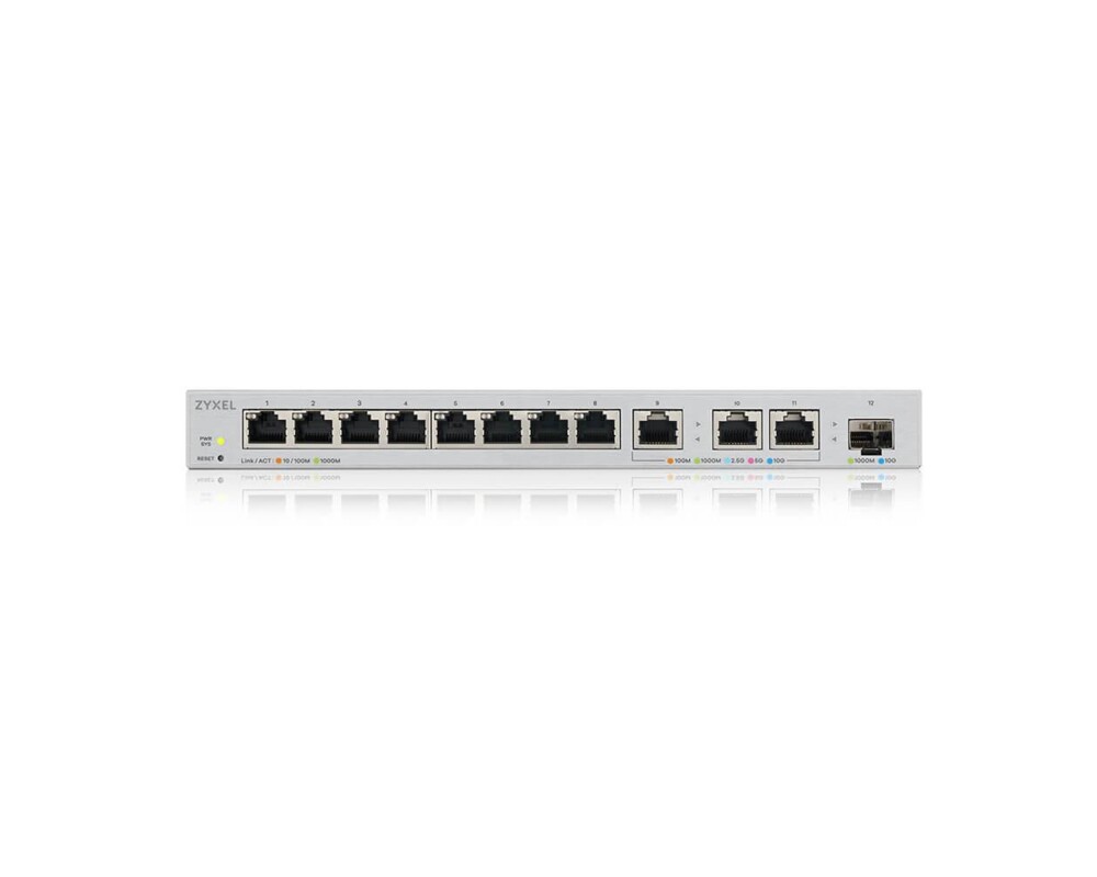 Switch (Комутатор) Суич ZYXEL XGS1250-12, 12 портов уеб управляем с 3x10G ports + 1xSFP+ 2