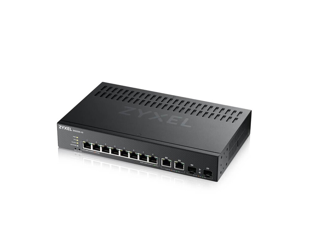Switch (Комутатор) Суич ZYXEL GS2220-10, 10 портов управляем L2, 8x Gigabit + 2x Gigabit combo (RJ45/SFP) 3