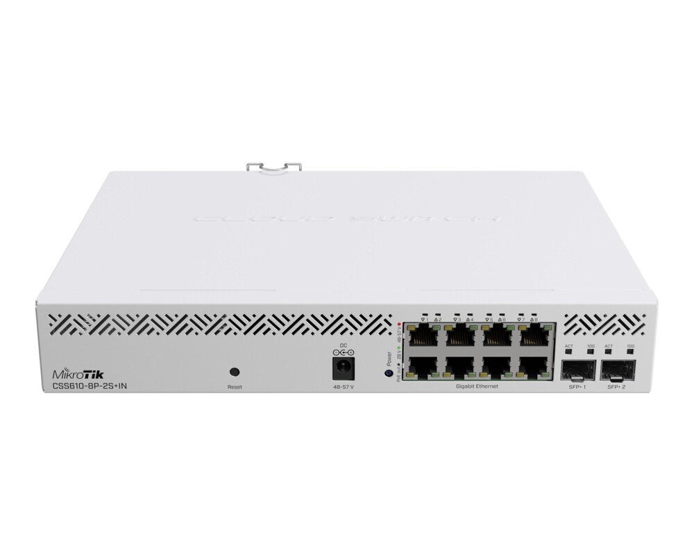 Switch (Комутатор) Суич MikroTik CSS610-8P-2S+IN, 8 x Gigabit Ethernet ports, 2 x SFP 2
